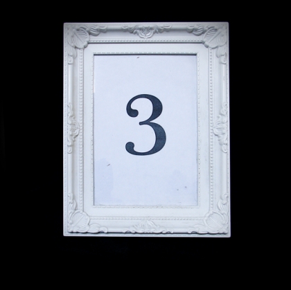 Table Number - Antique White frame 01