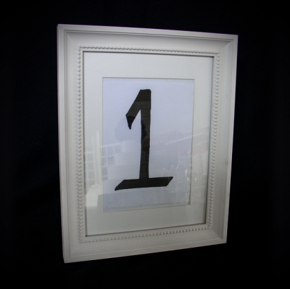 Table Number - Classic White frame