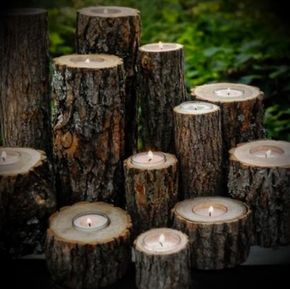 Rustic Branch Candle Holders