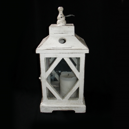 Wooden Lantern white