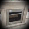 Electric Fireplace with grey grainy frame