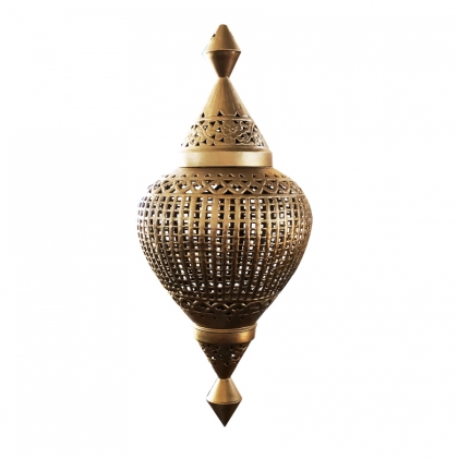 Ethnic lantern bronze steel