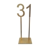 Table Number Cut Out Steel Gold