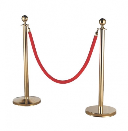 Rope Stand Gold With Red Rope
