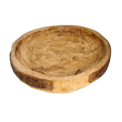Wood Concave round platter 31cm x 31cm