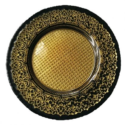 CHARGER PLATE - ROYAL BLACK GOLD