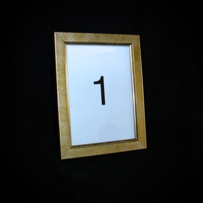 Table Number - Plane Gold Frame