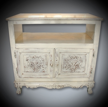 Rustic White wash old chest