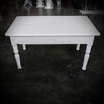 Wooden Table white 59cm X 114cm 