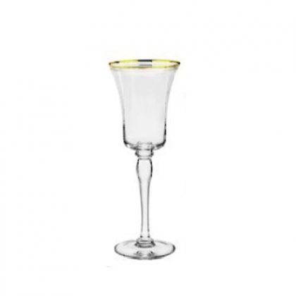 Imperial Wine Glass With Gold Rim
