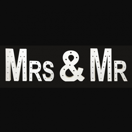 MRS &amp; MR Lighted Letters