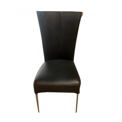 Chair – Leather tall back, Black
