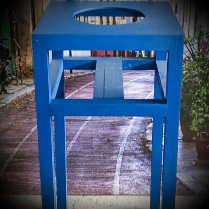 Blue Wooden Stand