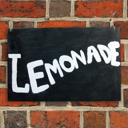 Black Sign for Lemonade