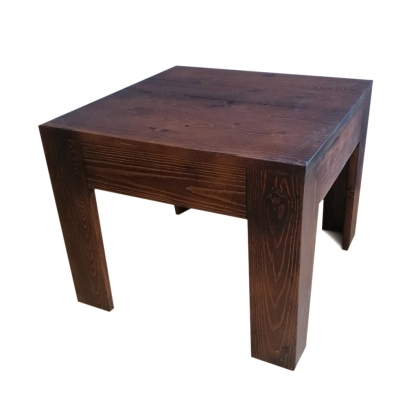 Square wooden table dark brown