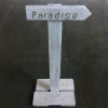 Wooden White Wash Directional Sign