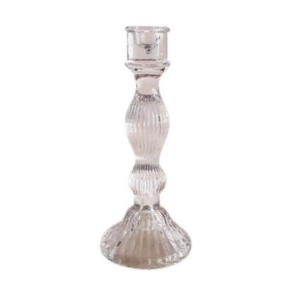Candle holder clear glass