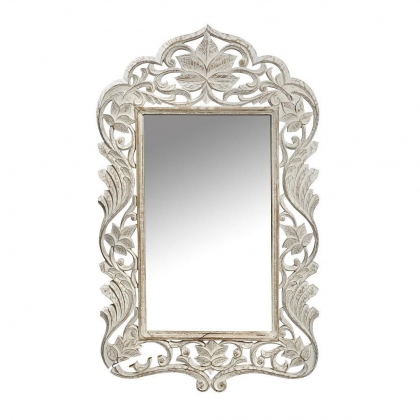 Mirror Frame Whitewash Bohemian 74 X122cm