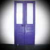 Rustic village violet Door