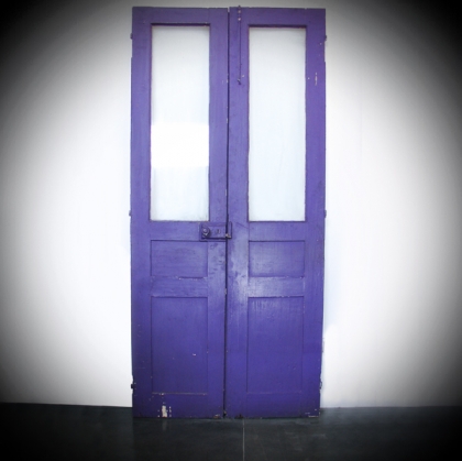 Rustic village violet Door