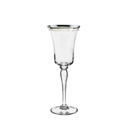 Imperial Wine Glass With Silver Rim