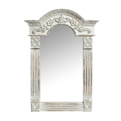 Mirror Frame Whitewash Victorian Style - 91 X 51cm