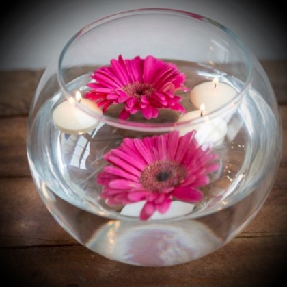 Fish Bowl Container Centerpiece