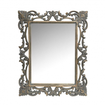Mirror Frame wooden Victorian Carved 84 X 69cm