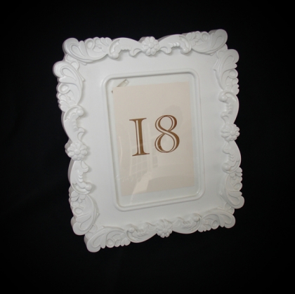 Table Number - Antique White frame 02