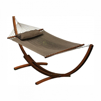 Hammock with wooden base