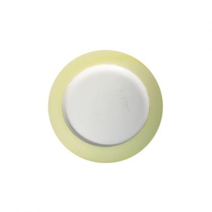 Round Plate with Yellow Rim 27cm