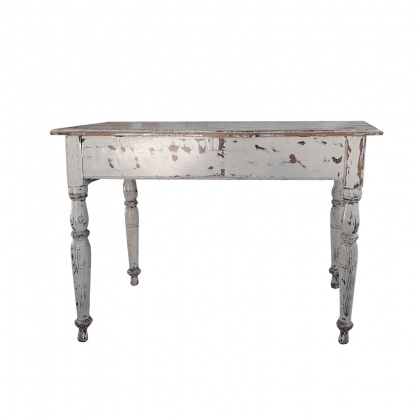 Rustic Classic Wooden White-wash side table