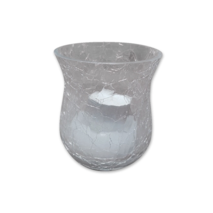 Clear Frosted Candle Vase