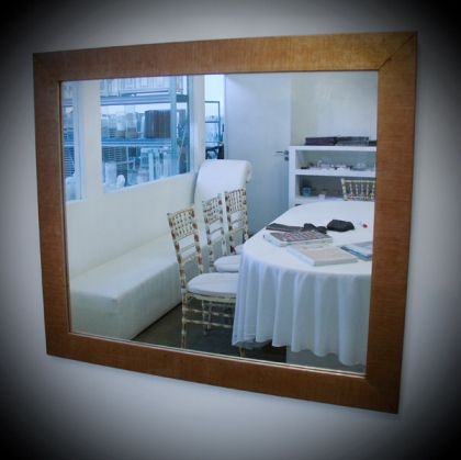 Mirror Frame - Wood light gold 80cm x 70cm
